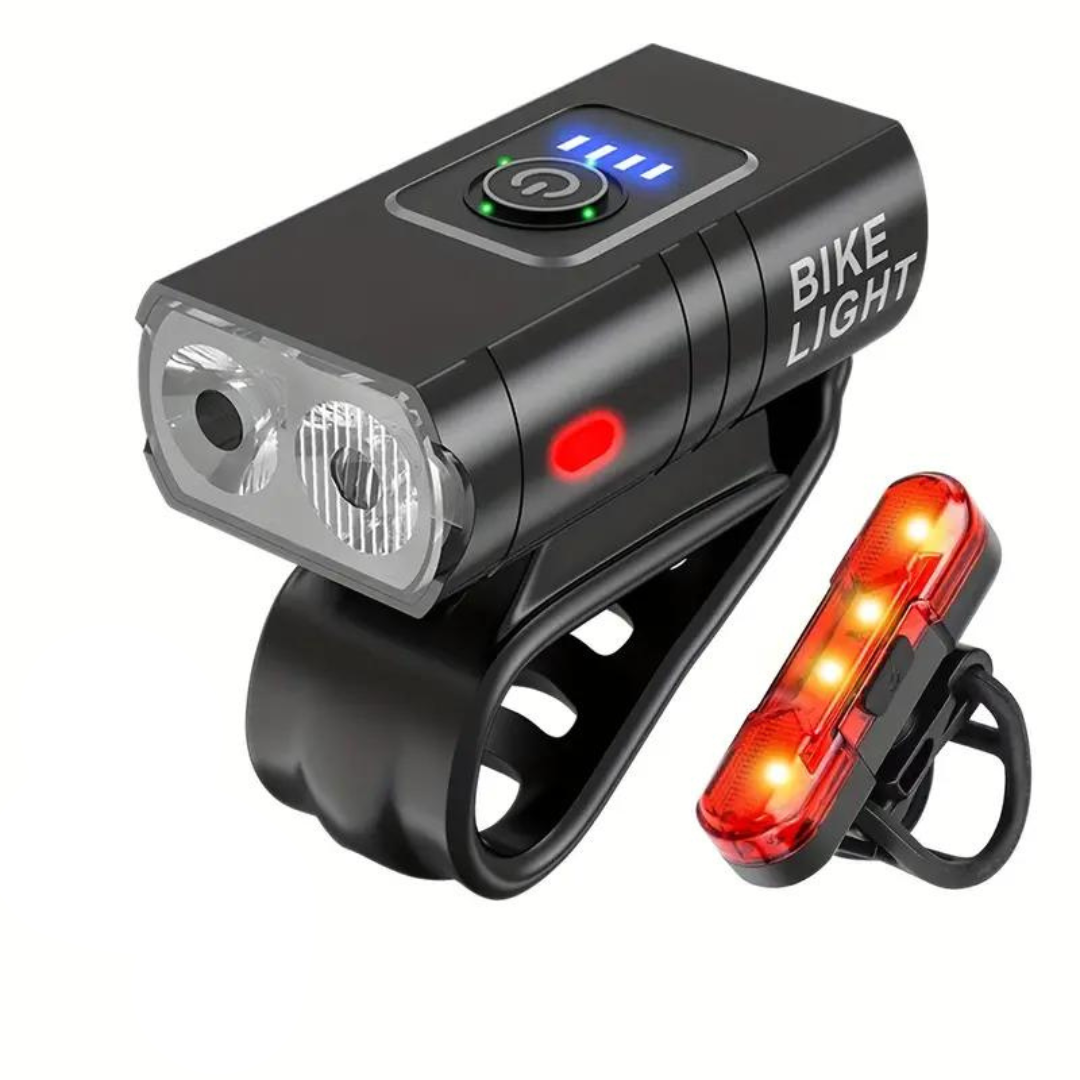 Illuminazione LED per Bicicletta - 1000 & 500 Lumen | Ricaricabile USB