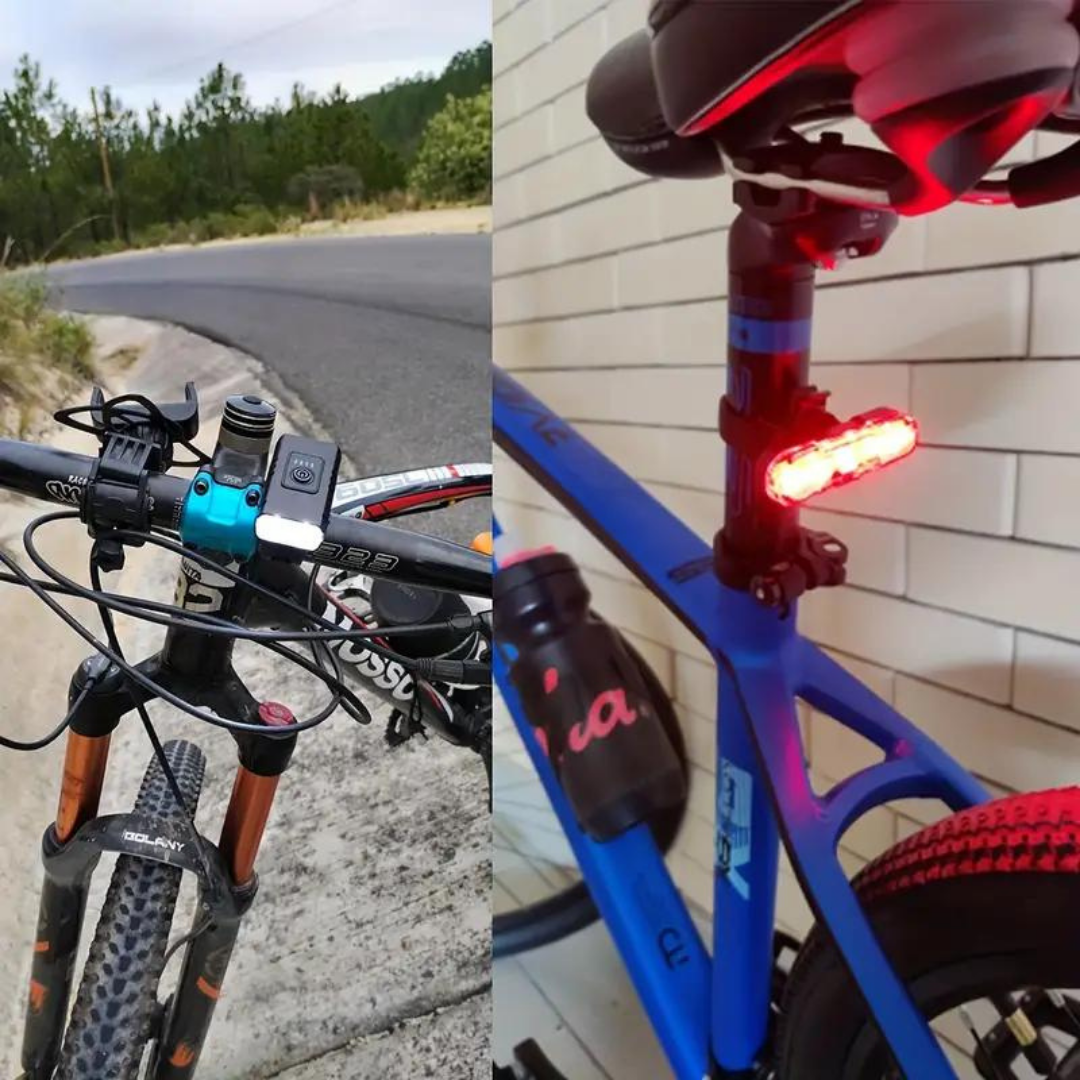 Illuminazione LED per Bicicletta - 1000 & 500 Lumen | Ricaricabile USB