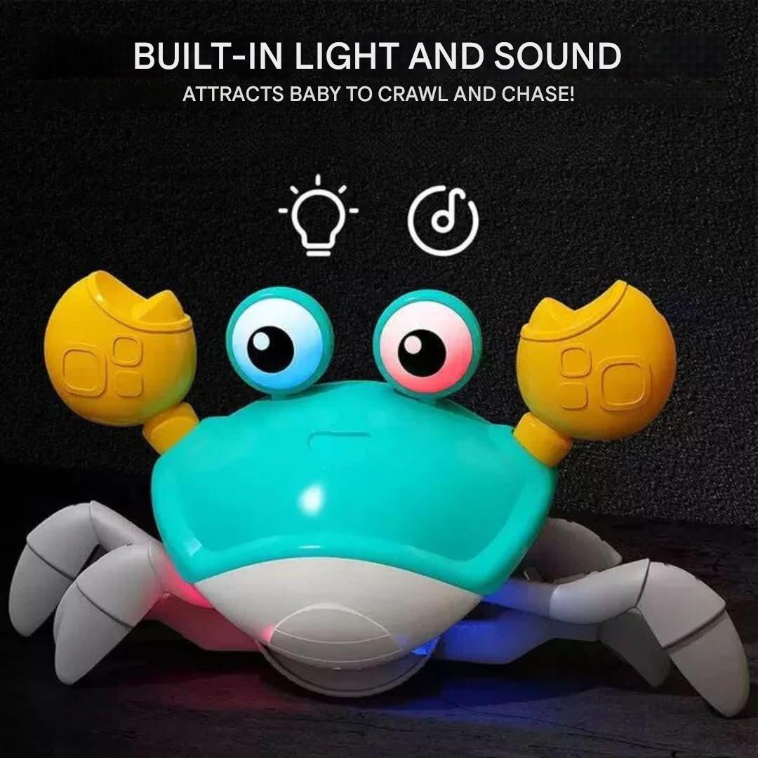 Giocattolo Interattivo per Strisciare con Movimento e Musica - Granchio Strisciante