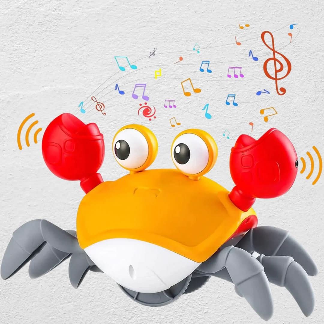 Giocattolo Interattivo per Strisciare con Movimento e Musica - Granchio Strisciante