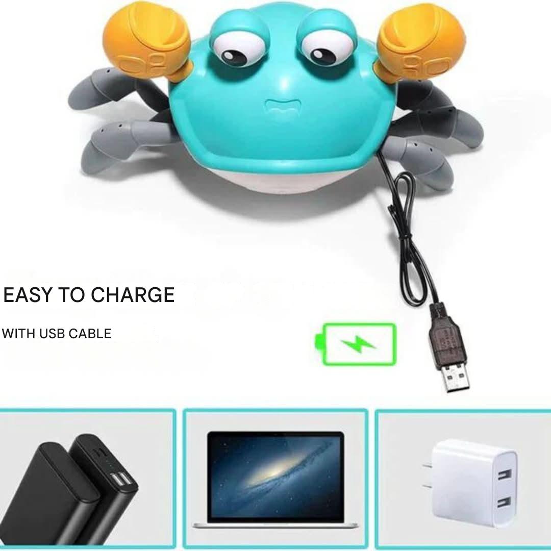 Giocattolo Interattivo per Strisciare con Movimento e Musica - Granchio Strisciante