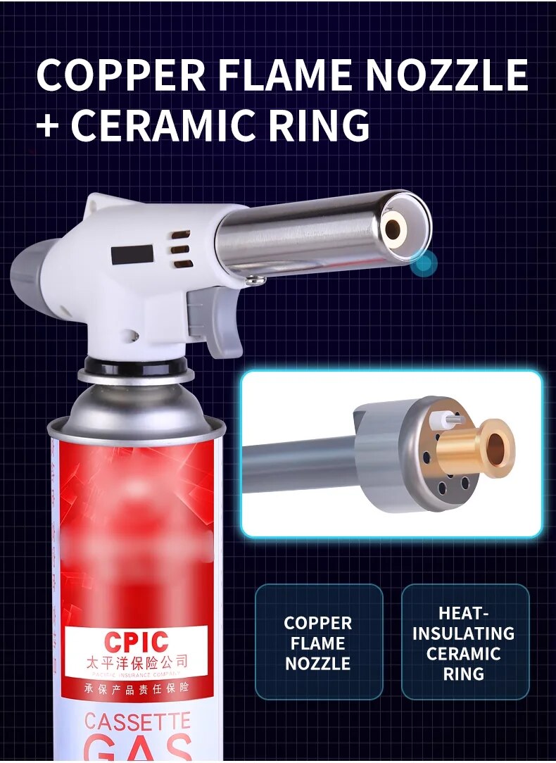 Stufa Portatile a Gas Butano in Metallo – BBQ, Campeggio e Torcia da Cucina