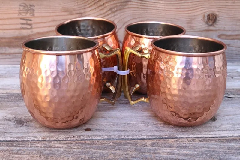 Set di Mug in Rame Martellato - ChillCopper