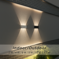 Lâmpada de parede LED para exterior impermeável IP65, lâmpada de parede para interior de 4 W, 6 W, 8 W e 10 W, luzes de jardim em alumínio para quarto, sala de estar e escadas