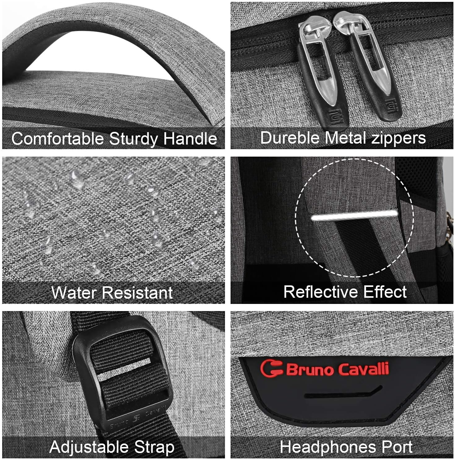 Zaino anti-furto per laptop Dunne con porta di ricarica USB