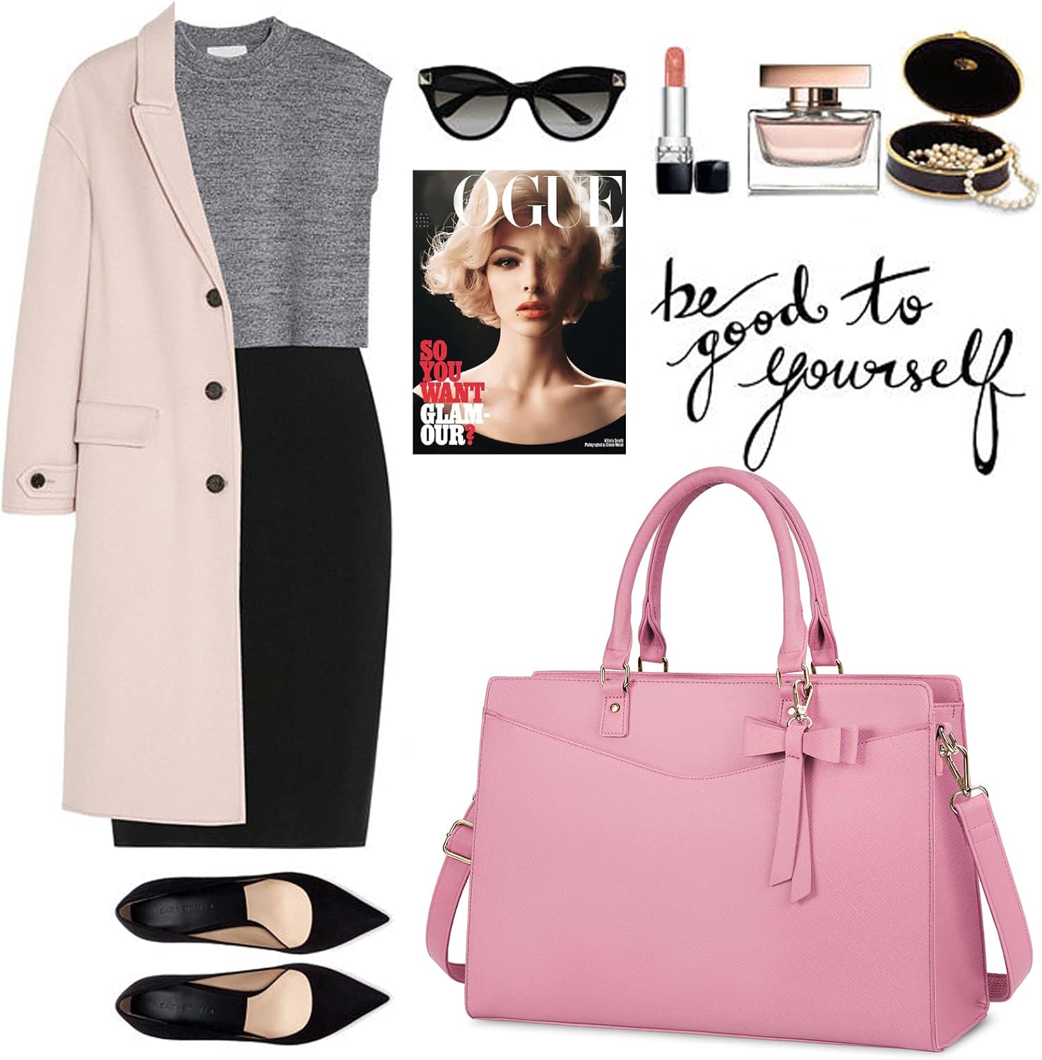 Borsa per Laptop in PU Pelle Impermeabile con Design Multifunzionale per Donne