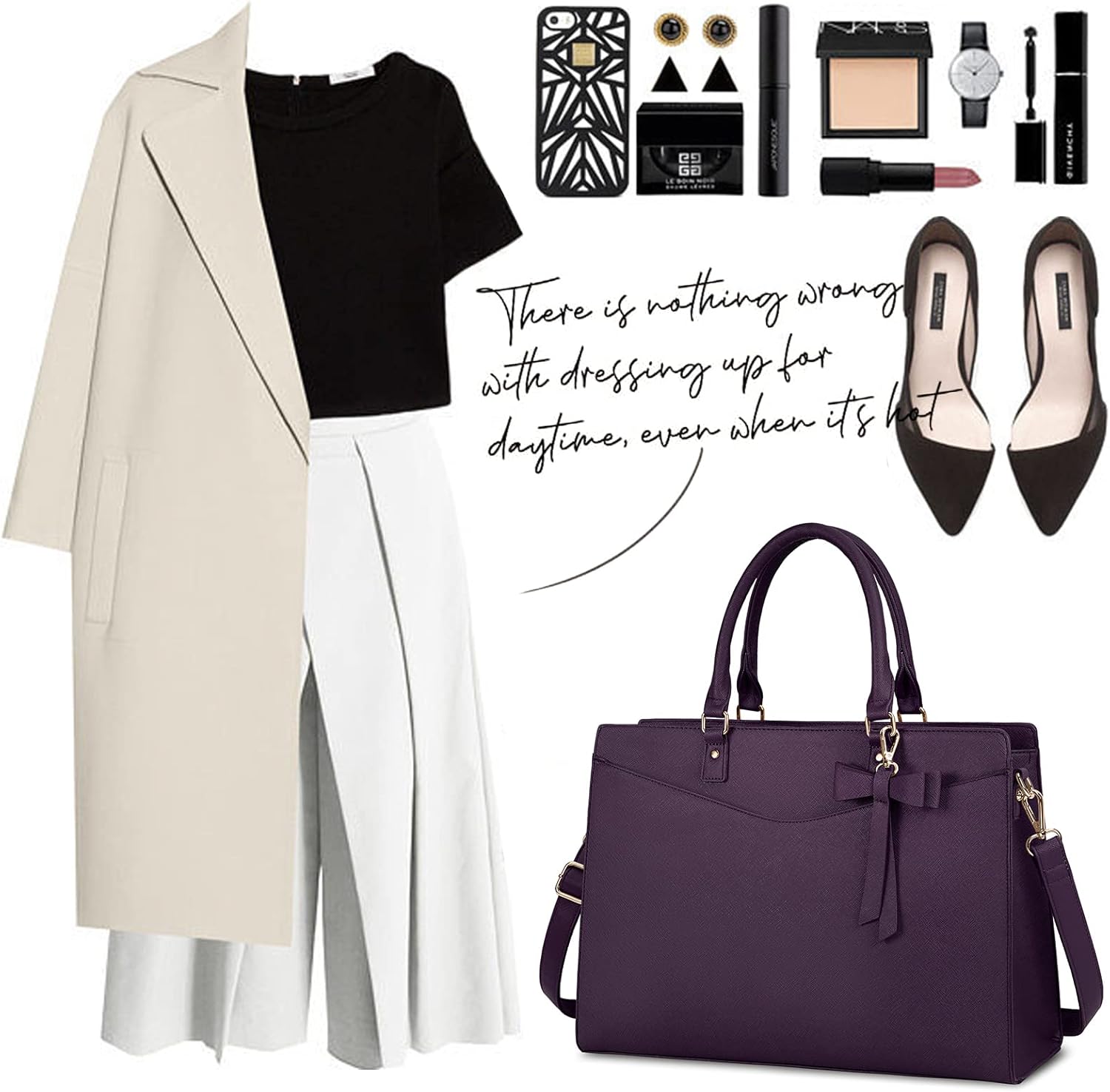 Borsa per Laptop in PU Pelle Impermeabile con Design Multifunzionale per Donne