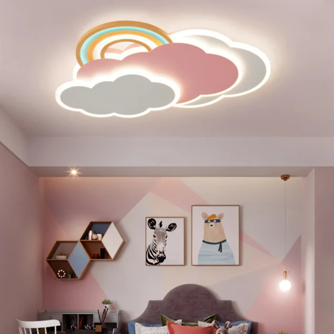 Lampada da soffitto LED Pinky - Luce arcobaleno per cameretta