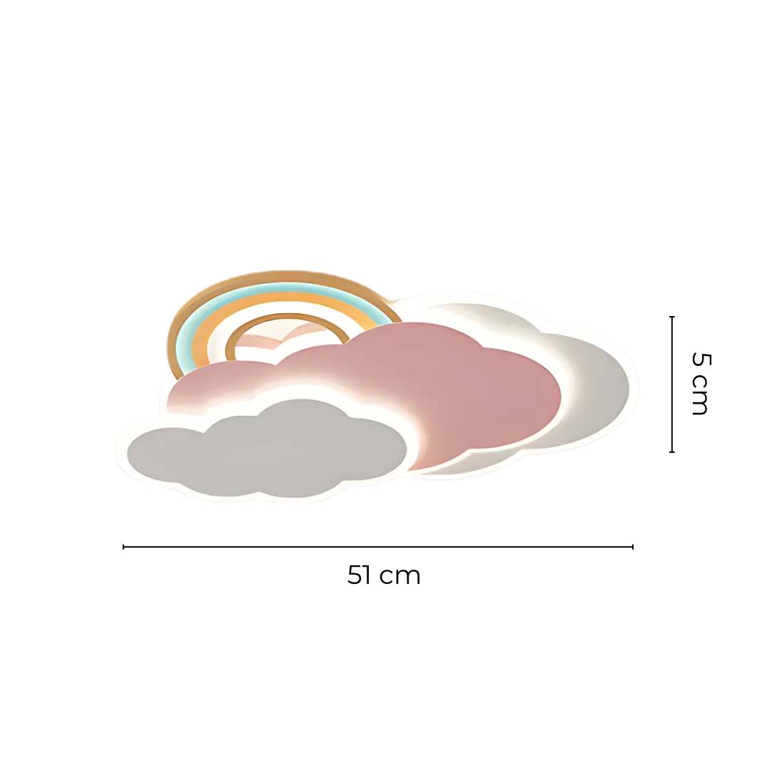 Lampada da soffitto LED Pinky - Luce arcobaleno per cameretta