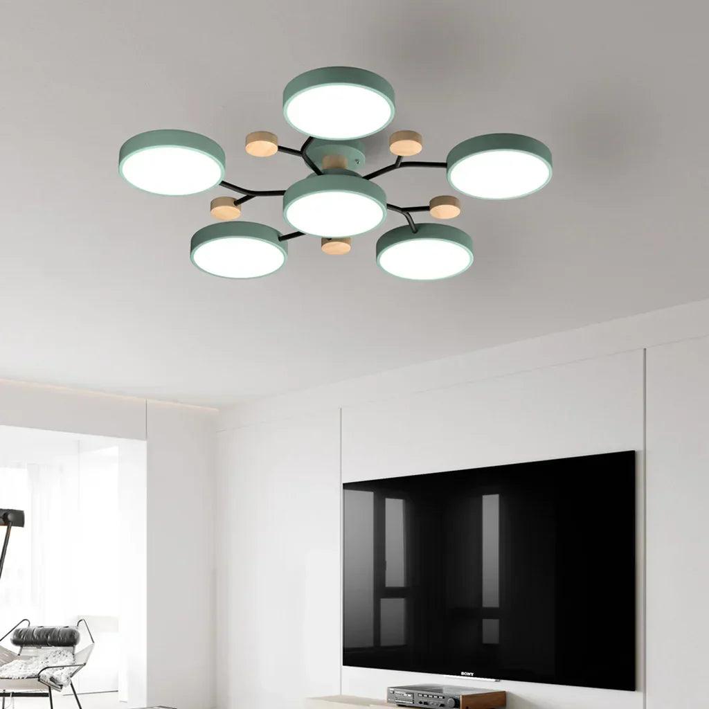 Lampada a Soffitto LED - Design Moderno | Legno & Metallo