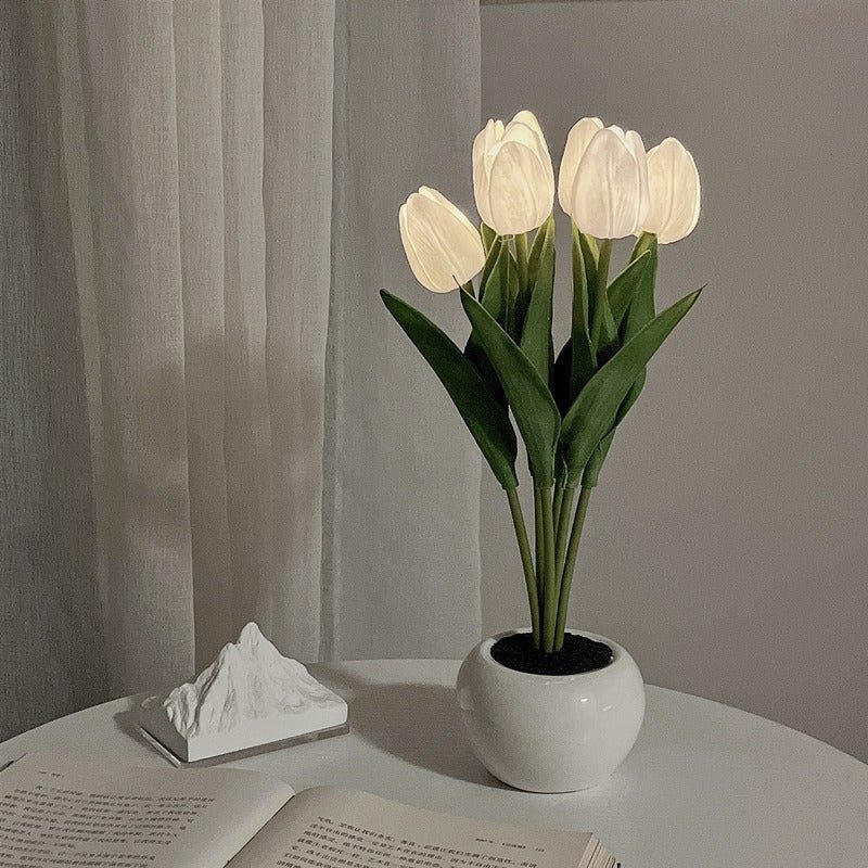Lampada da Tavolo LED Decorativa a Forma di Tulipano – Florima