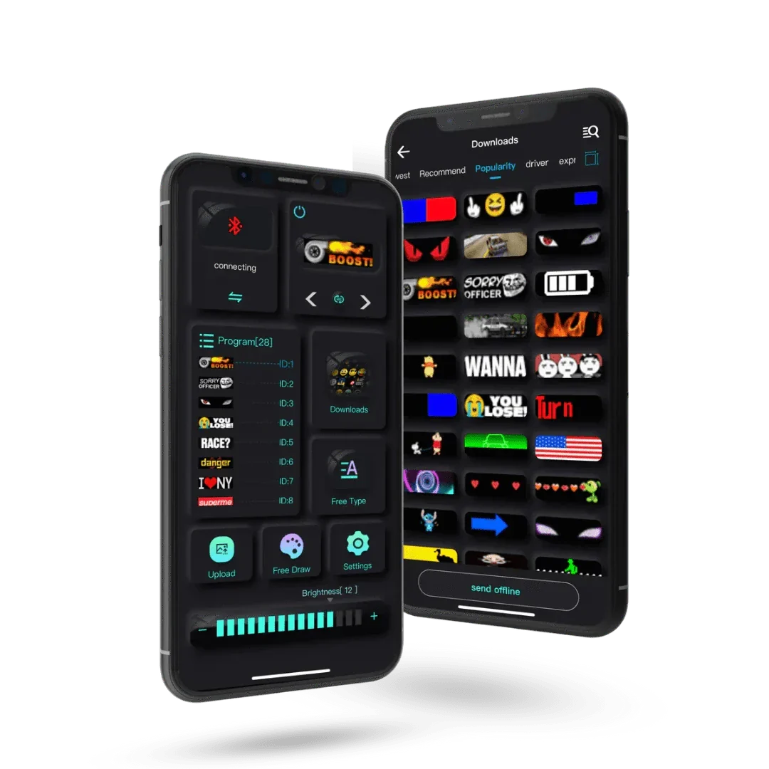 Display LED Personalizzabile per Auto – GlowSign