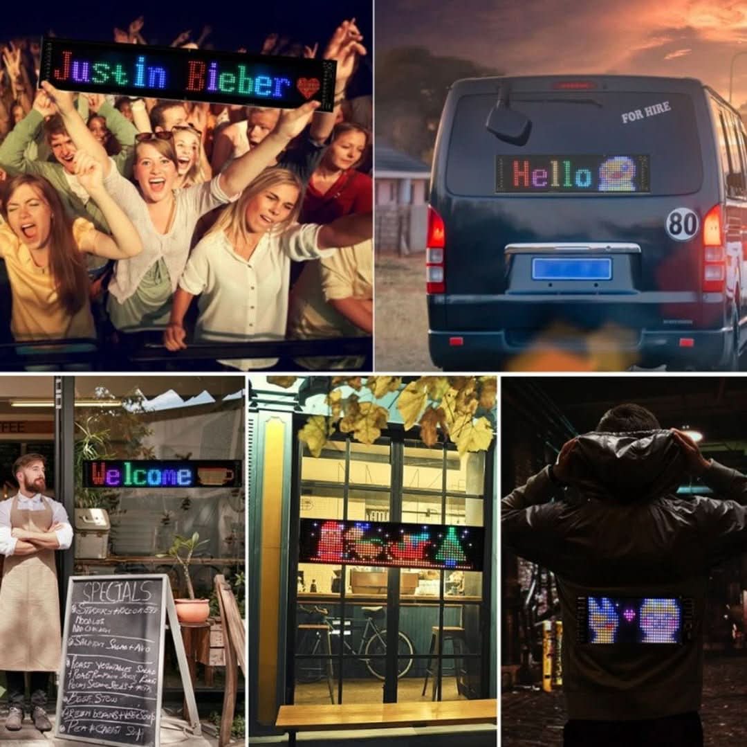 Display LED Personalizzabile per Auto – GlowSign