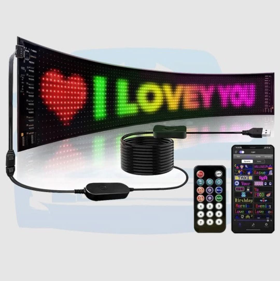 Display LED Personalizzabile per Auto – GlowSign
