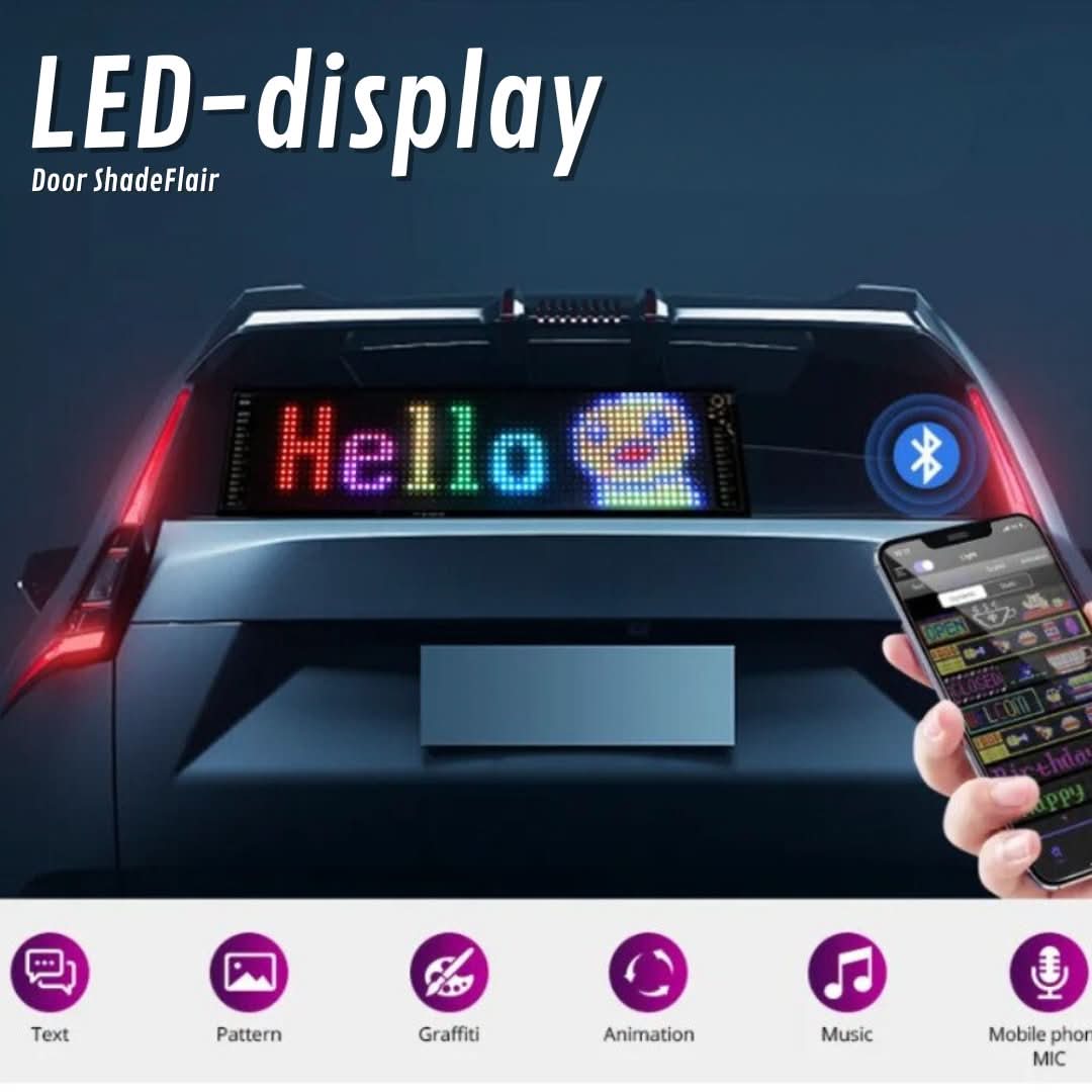 Display LED Personalizzabile per Auto – GlowSign
