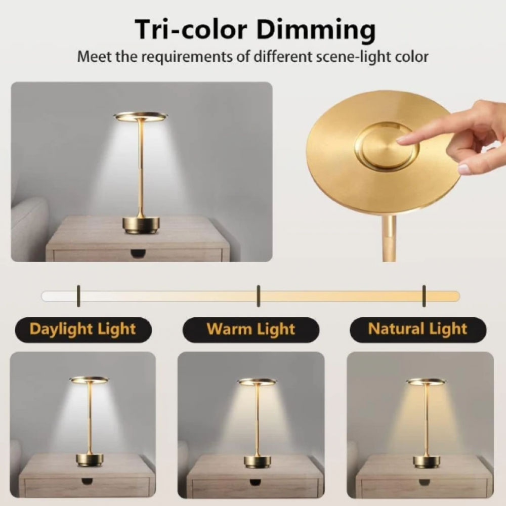 ClarityGlow Edizione di Lusso | Lampada da Tavolo LED Senza Fili