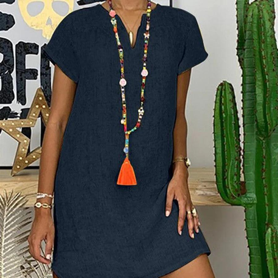 Abito Donna Leggero - Cotone e Lino - Stile Estivo Confortevole