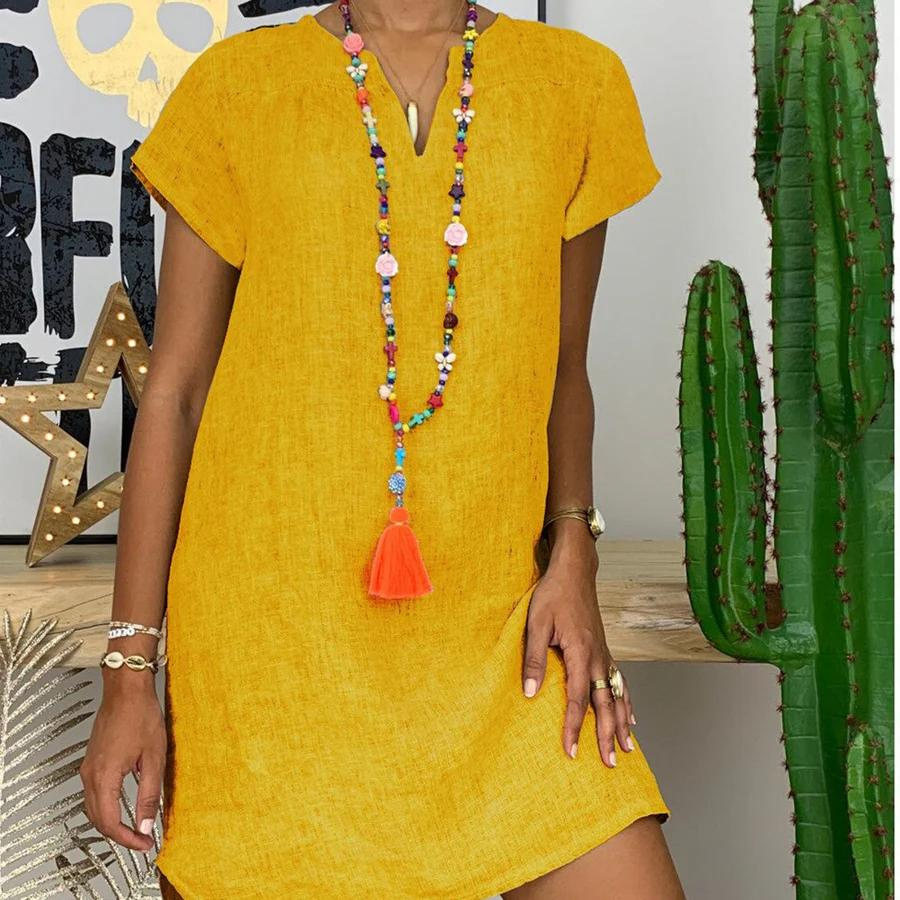 Abito Donna Leggero - Cotone e Lino - Stile Estivo Confortevole