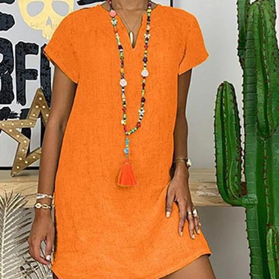 Abito Donna Leggero - Cotone e Lino - Stile Estivo Confortevole