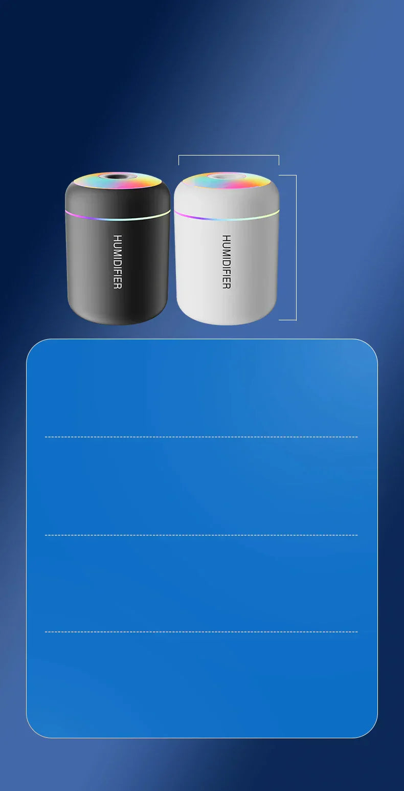 Mini Umidificatore con Aromaterapia - Alimentato da USB - Perfetto per Auto e Camera da Letto