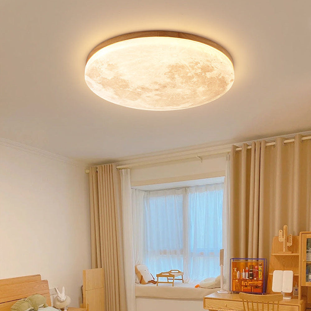 Lampada da soffitto - Lampada realistica a forma di luna | Illuminazione LED soffusa