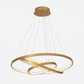 Diseño de lámpara colgante con anillos entrelazados LED suspendidos