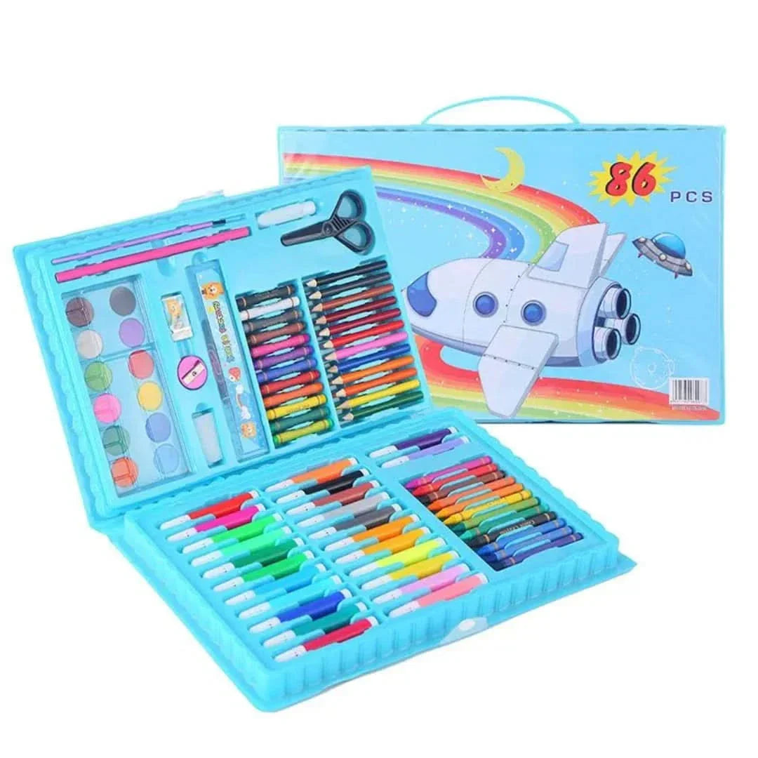 Set Creativo 6-in-1 con Cavalletto Doppio – Valigetta per Bambini dai 5 Anni in Su
