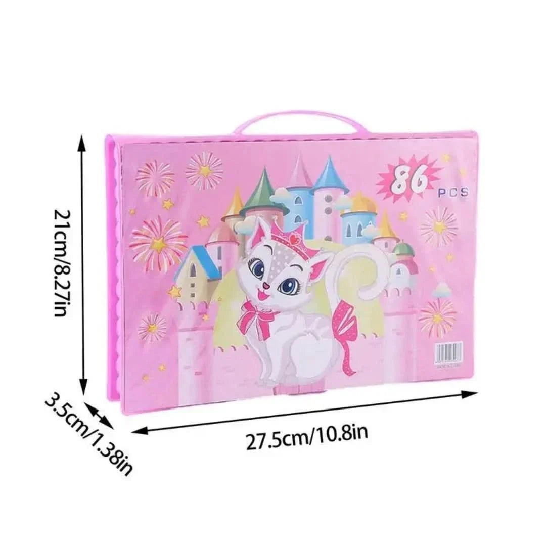 Set Creativo 6-in-1 con Cavalletto Doppio – Valigetta per Bambini dai 5 Anni in Su