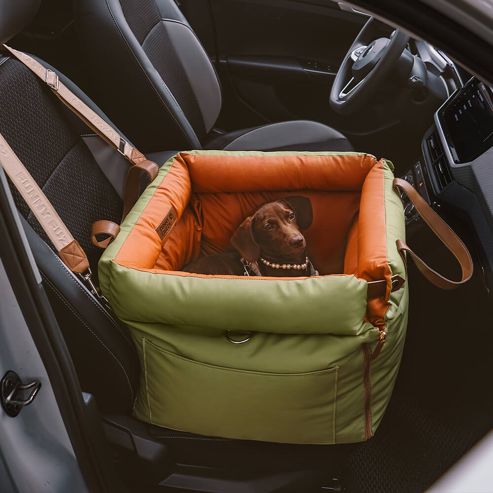 Seggiolino Auto per Cani di Lusso | Viaggiare Confortevole e Sicuro