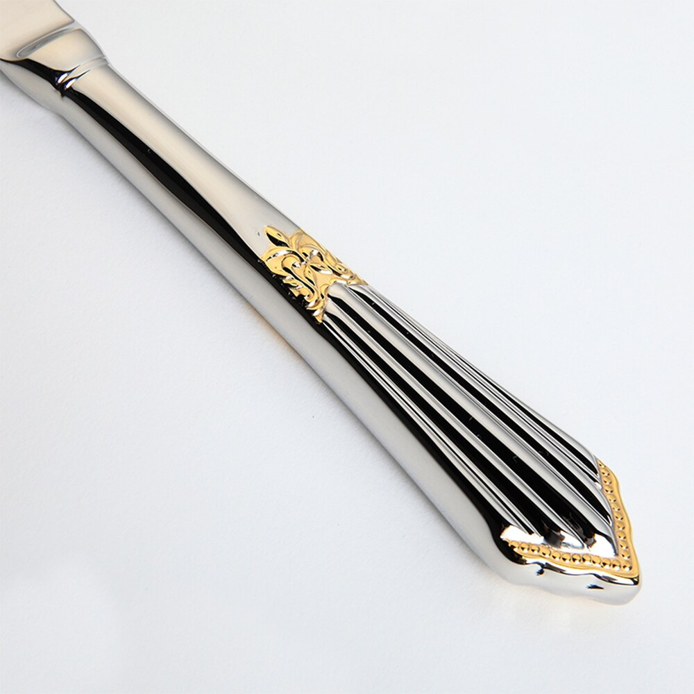 Set di Posate in Acciaio Inossidabile da 24 o 48 Pezzi con Finitura Oro – GlowCut