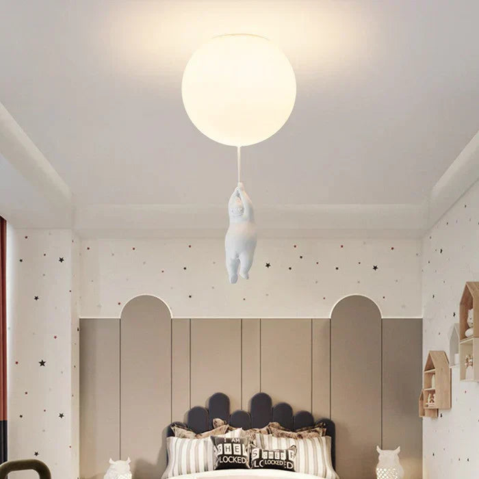 Lampada da soffitto per bambini con Orso e Pallone | CloudBear Fantasy