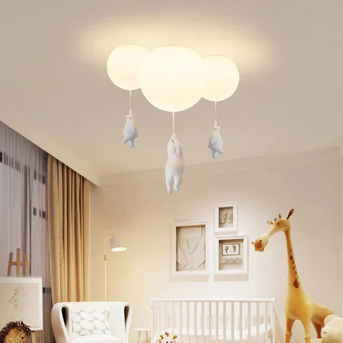 Lampada da soffitto per bambini con Orso e Pallone | CloudBear Fantasy