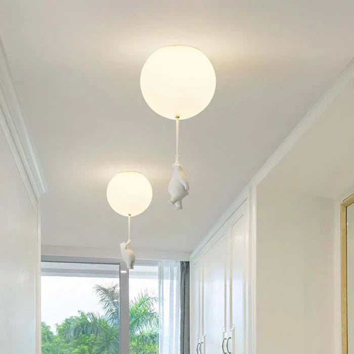 Lampada da soffitto per bambini con Orso e Pallone | CloudBear Fantasy