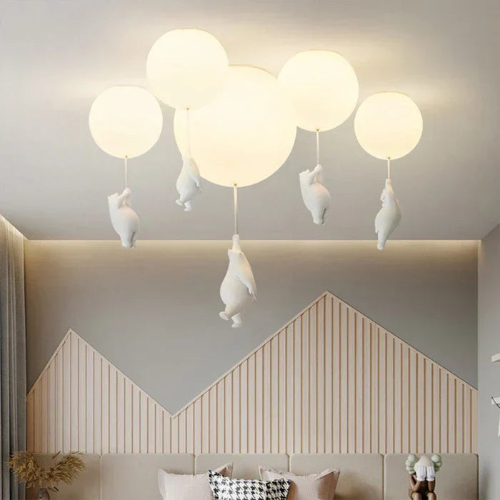 Lampada da soffitto per bambini con Orso e Pallone | CloudBear Fantasy