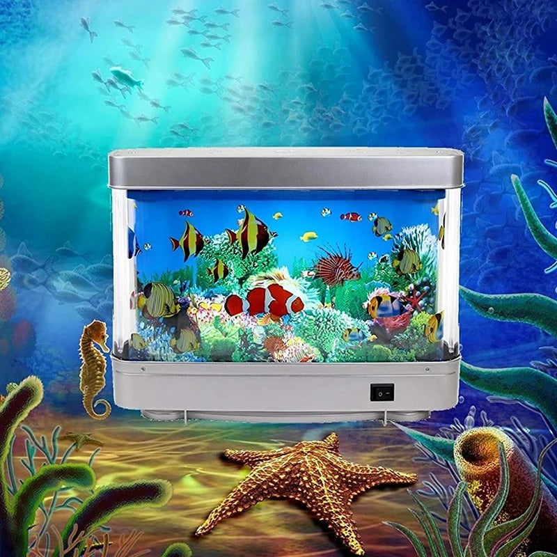 Lampada per acquario LED AquaHaven | Luce per acquario anti-stress con display di pesci tropicali