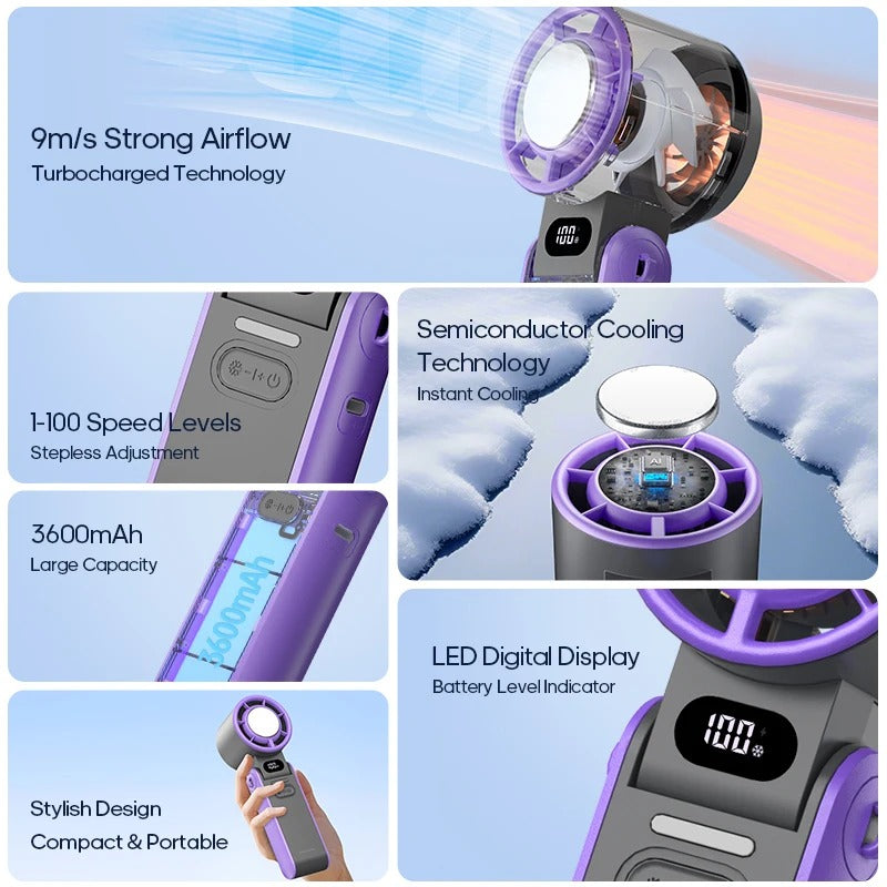 Ventilatore Portatile Pieghevole da Esterno