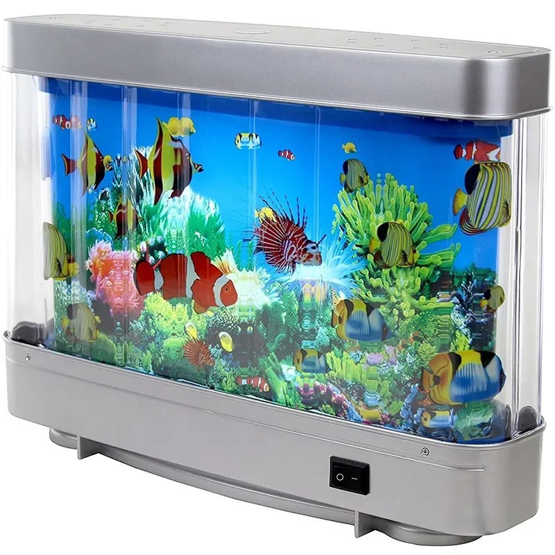 Lampada per acquario LED AquaHaven | Luce per acquario anti-stress con display di pesci tropicali