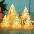 Mini arbre de Noël en cristal | Décoration de Noël illuminée | CristalloAlbero (5 pièces)