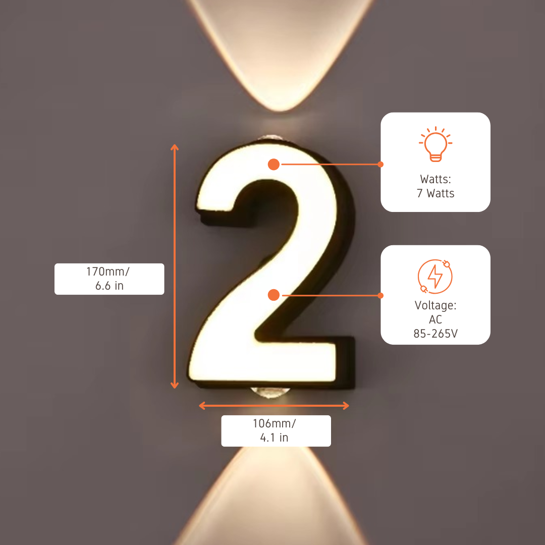 IllumiHouse LED Numeri Civici - Illumina Il Tuo Stile Casa