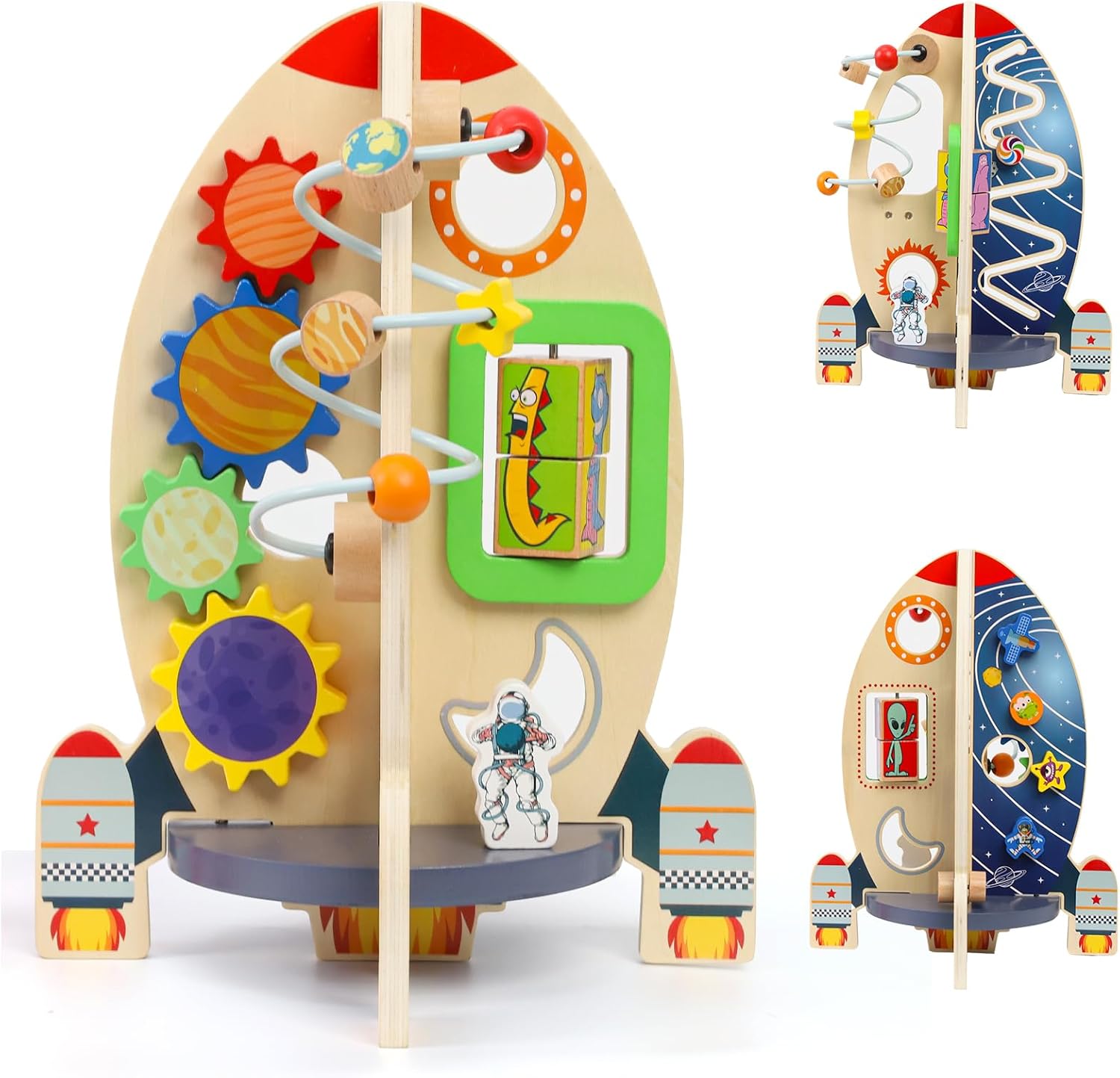 Cubo delle Attività Razzo Spaziale - Giocattolo 1+ Anni