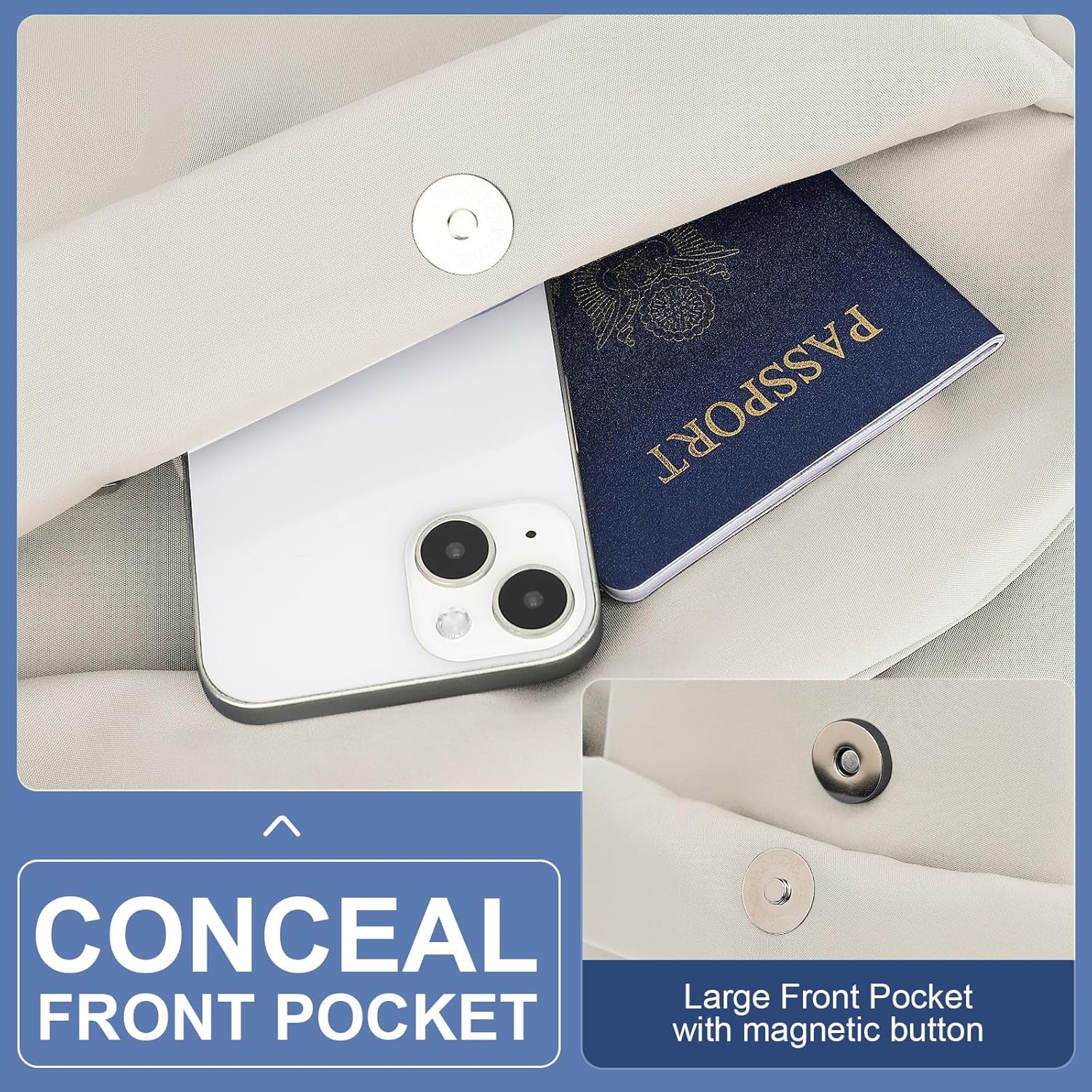 Borsa leggera e idrorepellente per laptop e viaggi con compartimenti organizzati