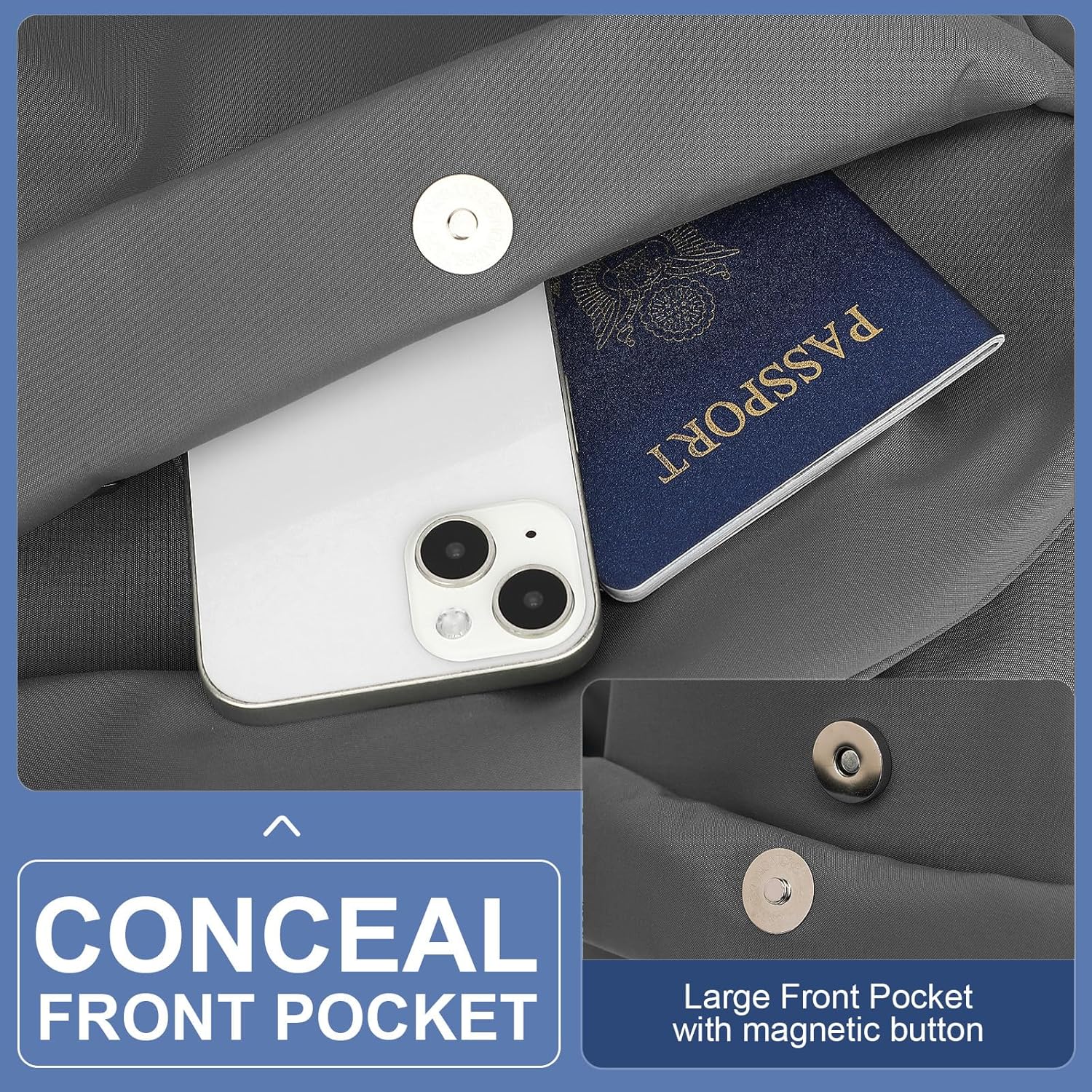 Borsa leggera e idrorepellente per laptop e viaggi con compartimenti organizzati