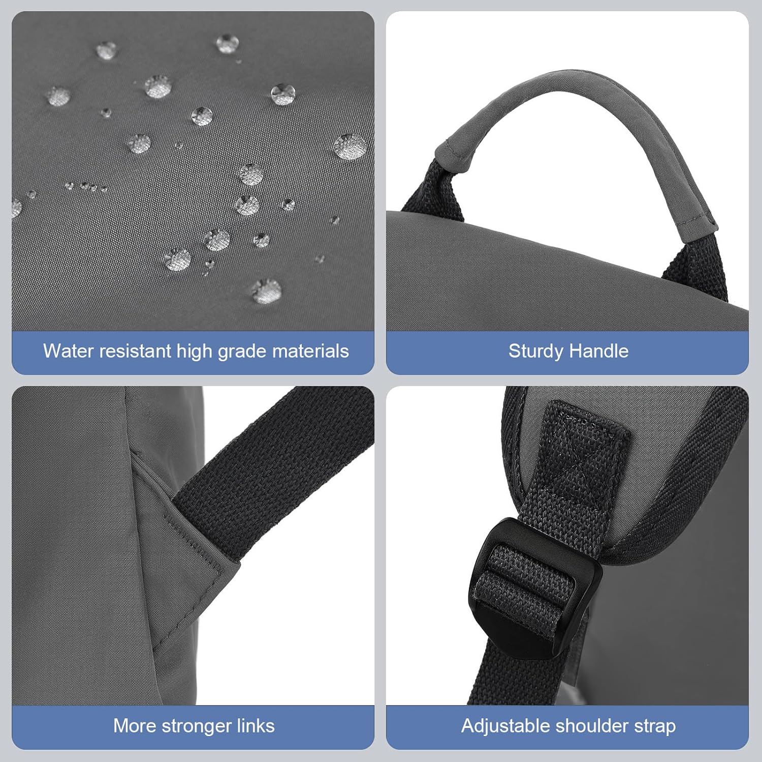 Borsa leggera e idrorepellente per laptop e viaggi con compartimenti organizzati