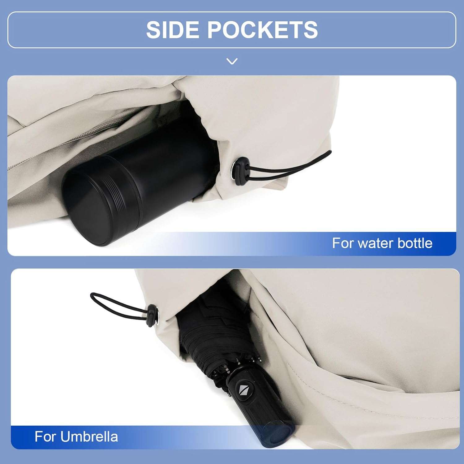 Borsa leggera e idrorepellente per laptop e viaggi con compartimenti organizzati