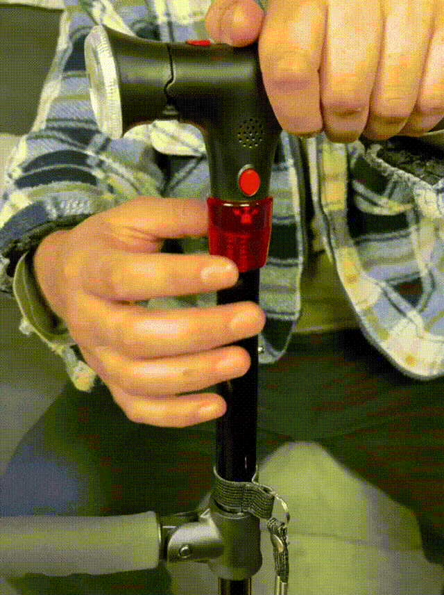 Bastone da Passeggio Pieghevole con Illuminazione LED - Sicuro e Compatto