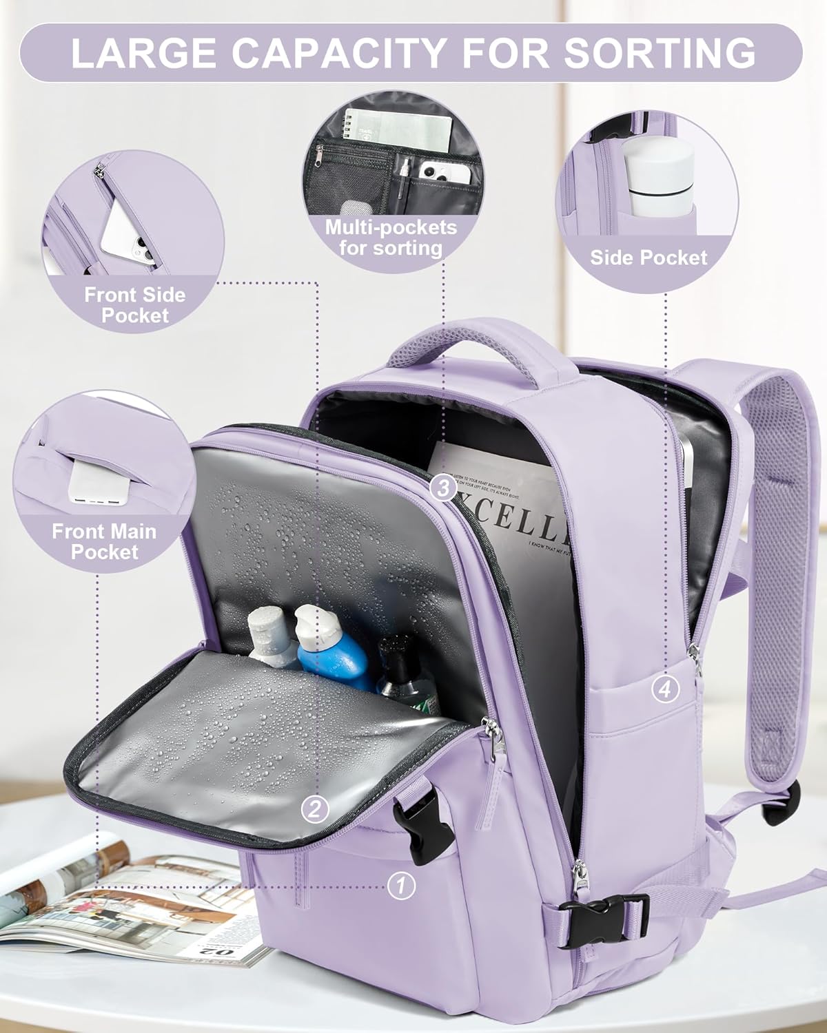 Borsa per Laptop a Multi-scomparti con Cinghia Regolabile