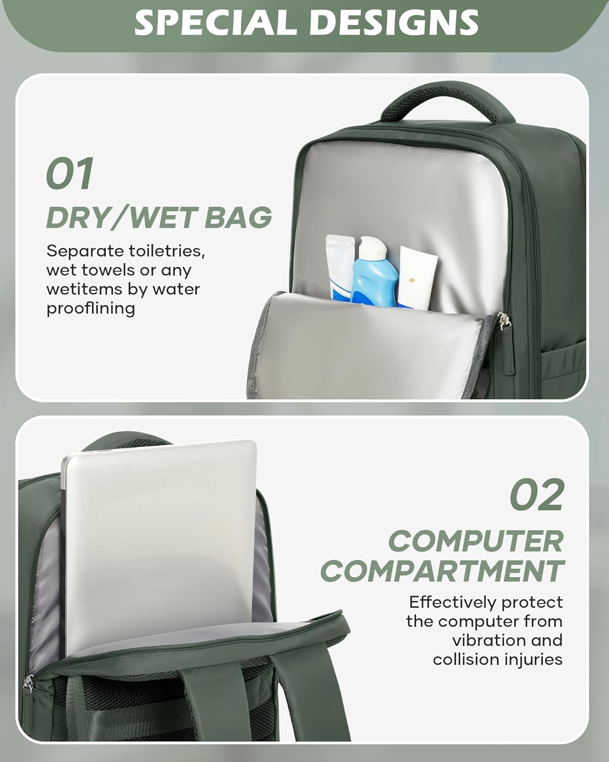 Borsa per Laptop a Multi-scomparti con Cinghia Regolabile