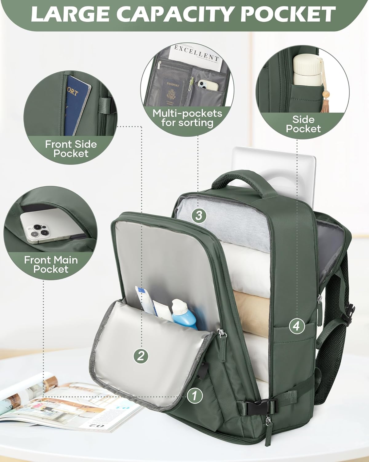 Borsa per Laptop a Multi-scomparti con Cinghia Regolabile