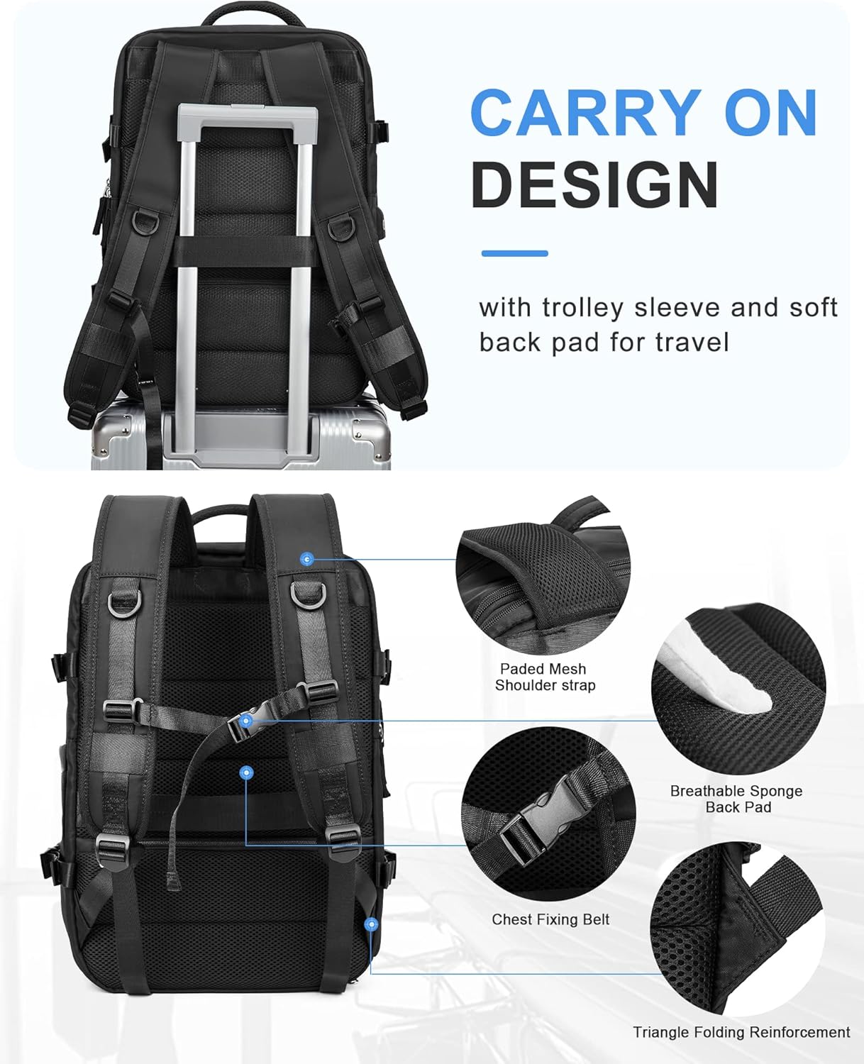 Borsa per Laptop a Multi-scomparti con Cinghia Regolabile