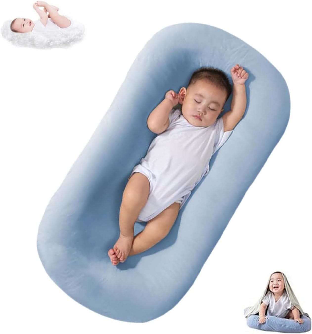 Cuscino Baby Lounger - Cotone Morbido | Nido per Bambini 0-24 Mesi